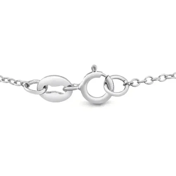 Brandon+Shea 1/2 Carat Real Diamond Necklace In 14K White Gold! Silver Chain - Picture 4 of 4